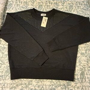 Evereve Charcoal Studded Sweatshirt